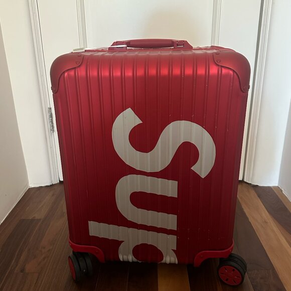 Supreme x Rimowa 45L Red Carry On Suitcase - Picture 1 of 7